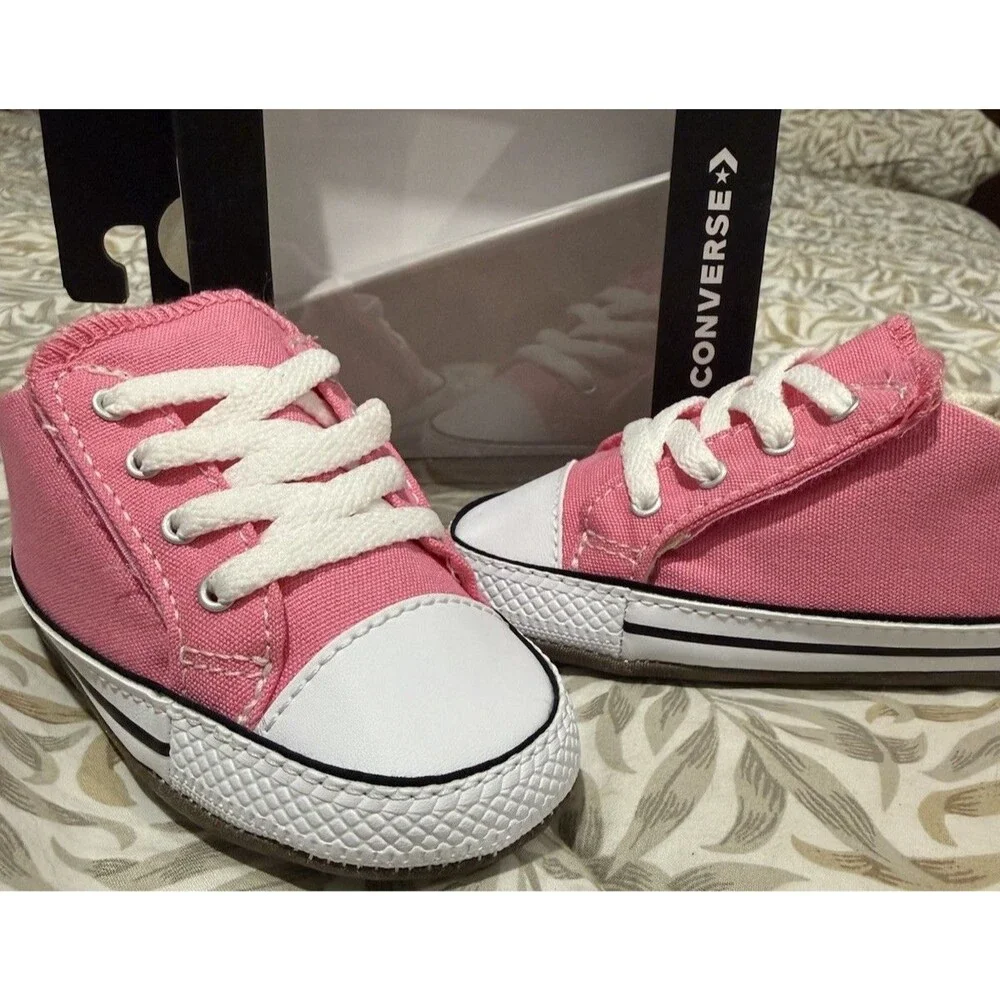 Converse CTAS Cribster Mid Baby Shoes Pink Size 4 Infant Sneakers New In Box